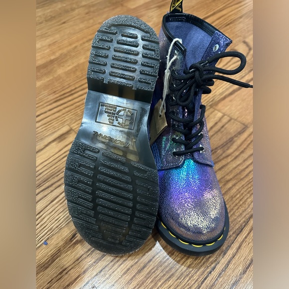 Dr Martens, Rainbow Ray Suede Lace Up Boots - Picture 4 of 4